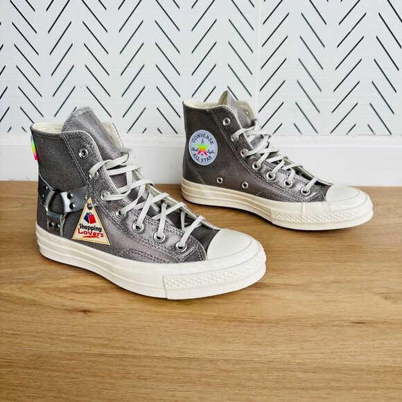 ⭐Converse Chuck 70 Pride Hi  7.5 Men's Shoes Silver Metallic Sneaker A10214C New - Picture 12 of 12